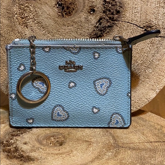 Coach Handbags - Coach heart pattern coin purse/card holder 💜 ❤️